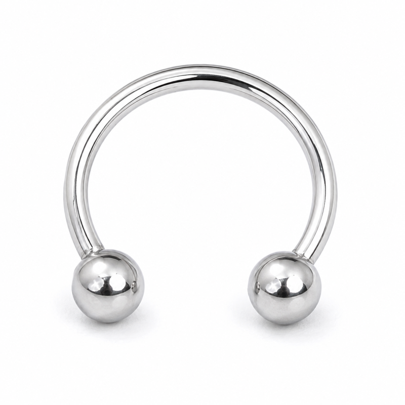 Hoefijzer Piercing glad Zilverkleurig 