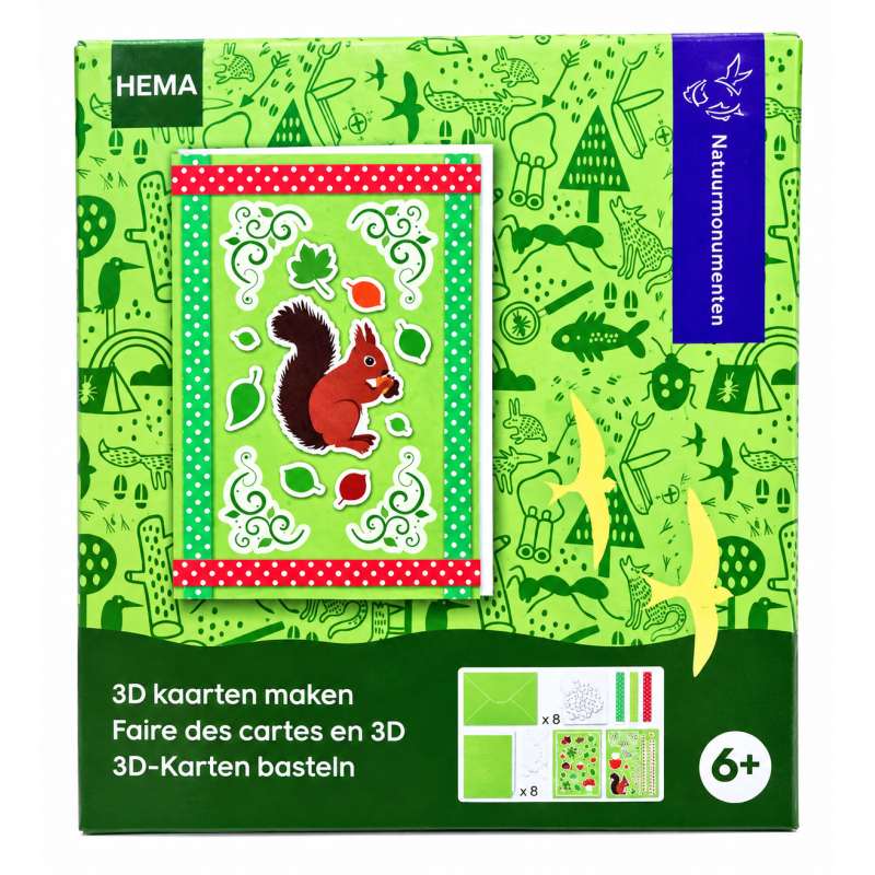 3D Natuurkaarten maken 8 stuks