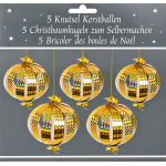 Kerstballen Knutselen Goudkleurig 5 stuks