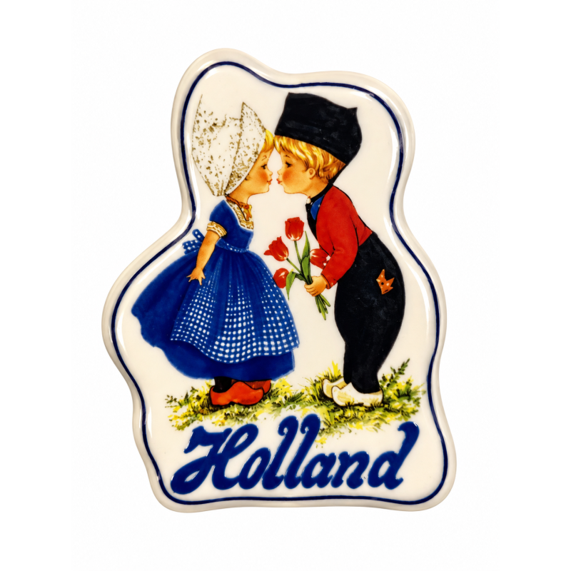 Koelkastmagneet Holland Kussend paar
