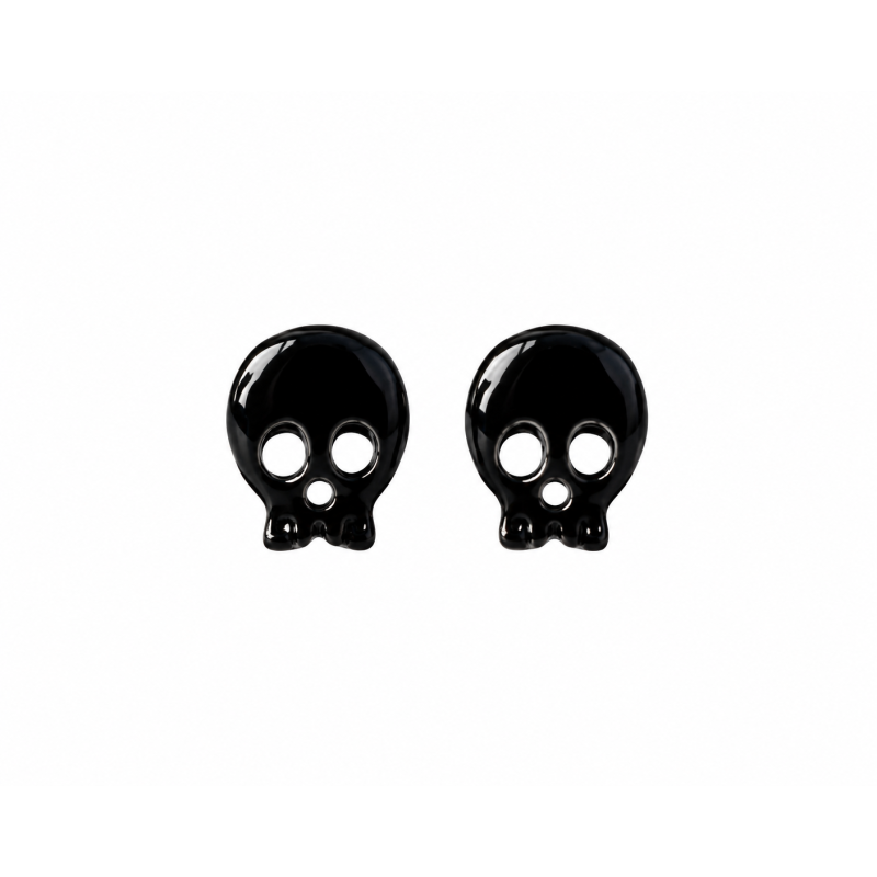 Oorbellen skull Zwart