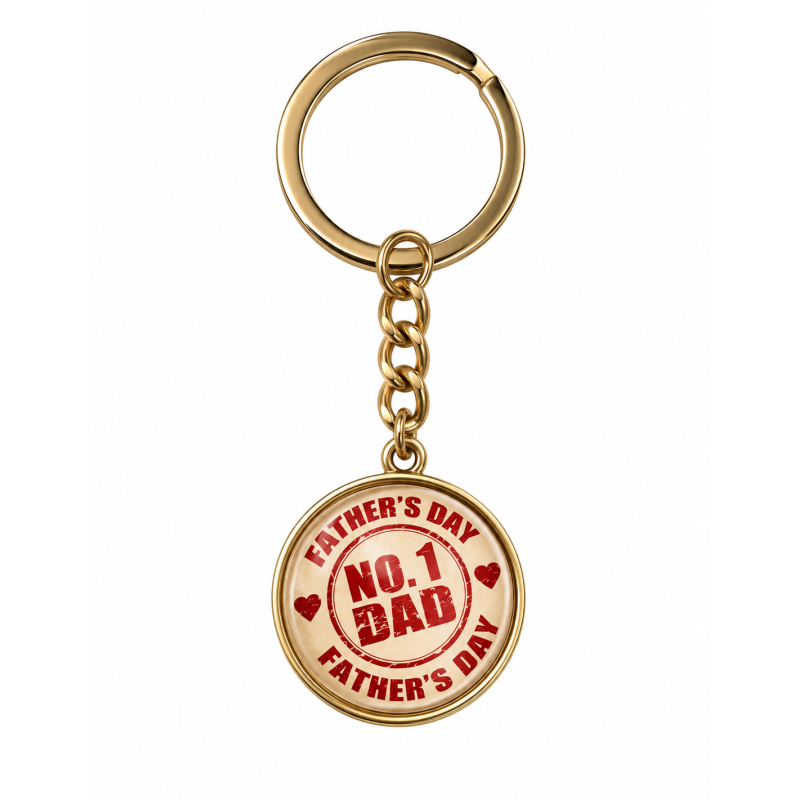 Sleutelhanger Vaderdag "NO. 1 DAD"