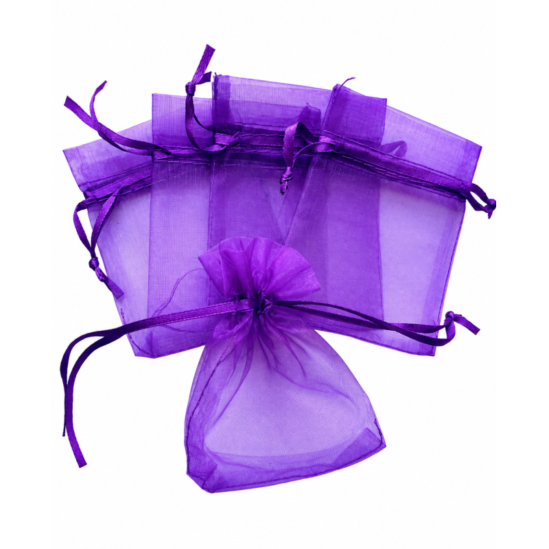 Organza zakje 8x10cm Paars