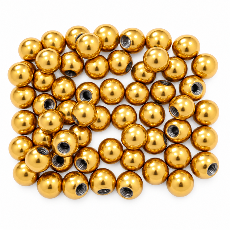 Piercing balletje Goudkleurig 3mm