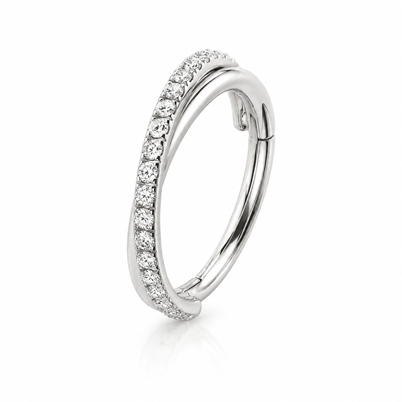 Piercing Ring Gedraaid Zilverkleurig 
