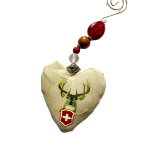 Kerst hanger Hart met Rendier 