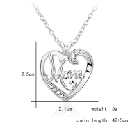 Ketting met Hart hanger "MOM" 