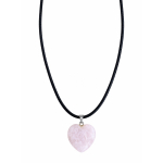 Ketting met Hart hanger van Rozenkwarts edelsteen Klein