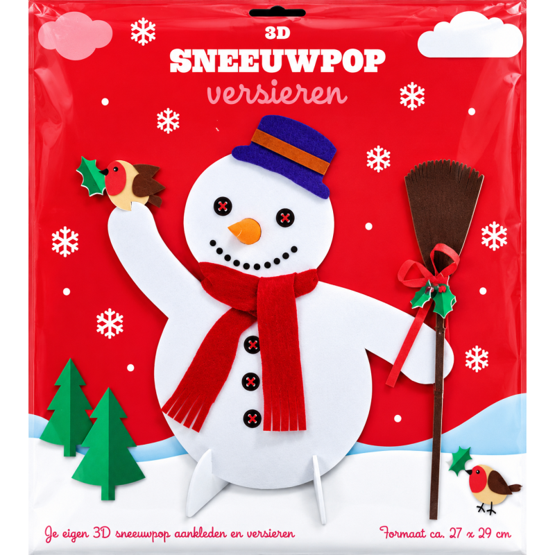 3D Sneeuwpop versieren 
