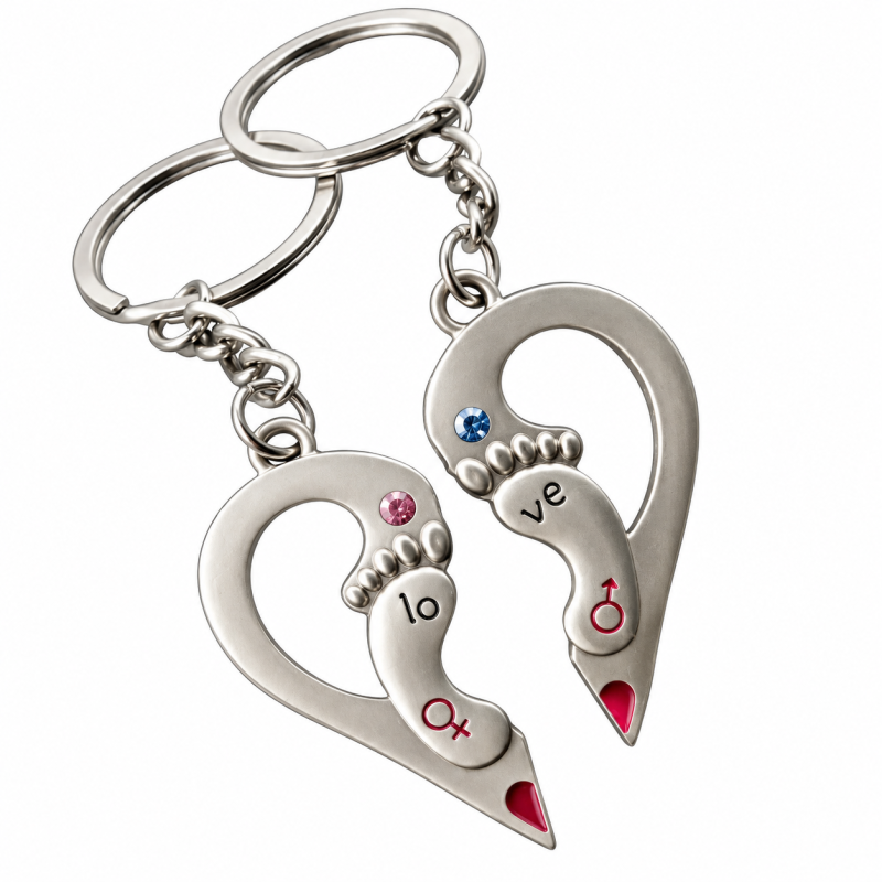 Set van 2 sleutelhangers Liefde Voetjes