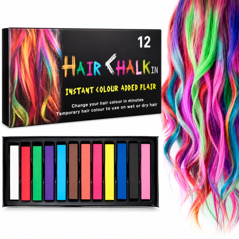Haarkrijt, Hairchalk 12 kleuren