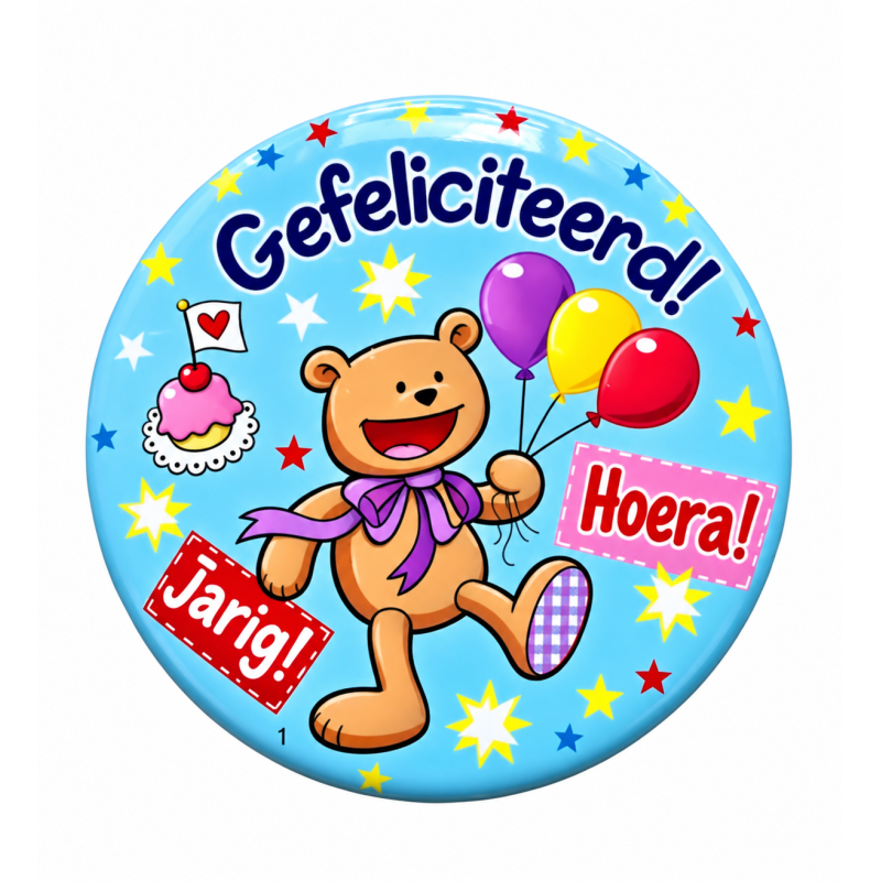 Blikje met Tekst Beertje Gefeliciteerd
