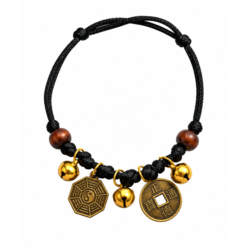 Armband met Geluksmunten en Belletjes