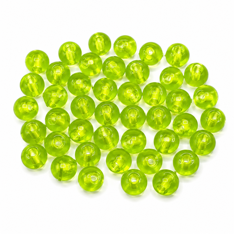 Piercing balletje kunststof Neon Geel 5mm