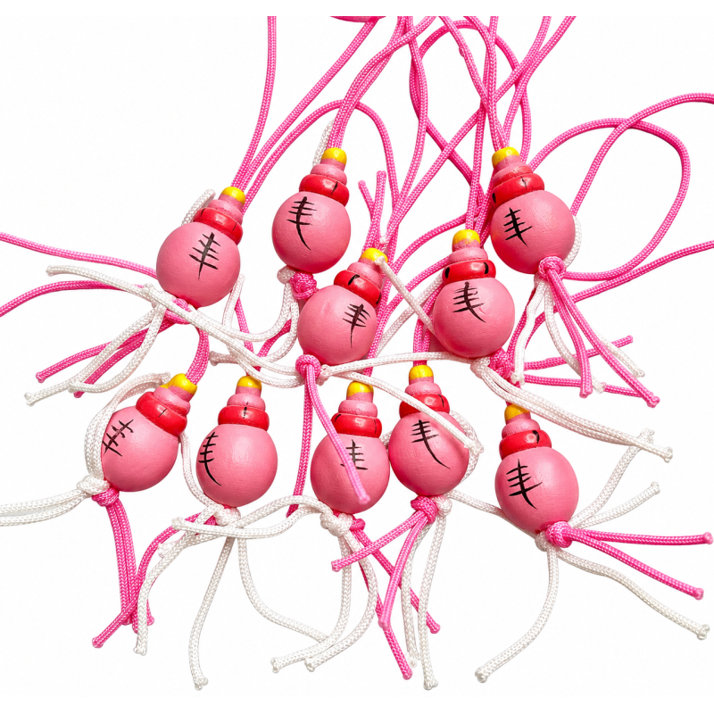 Gelukspoppetjes Baby flesje roze 10 stuks 