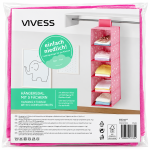 Vivess Hangende kast opslag met 5 vakken roze 95x28x28cm