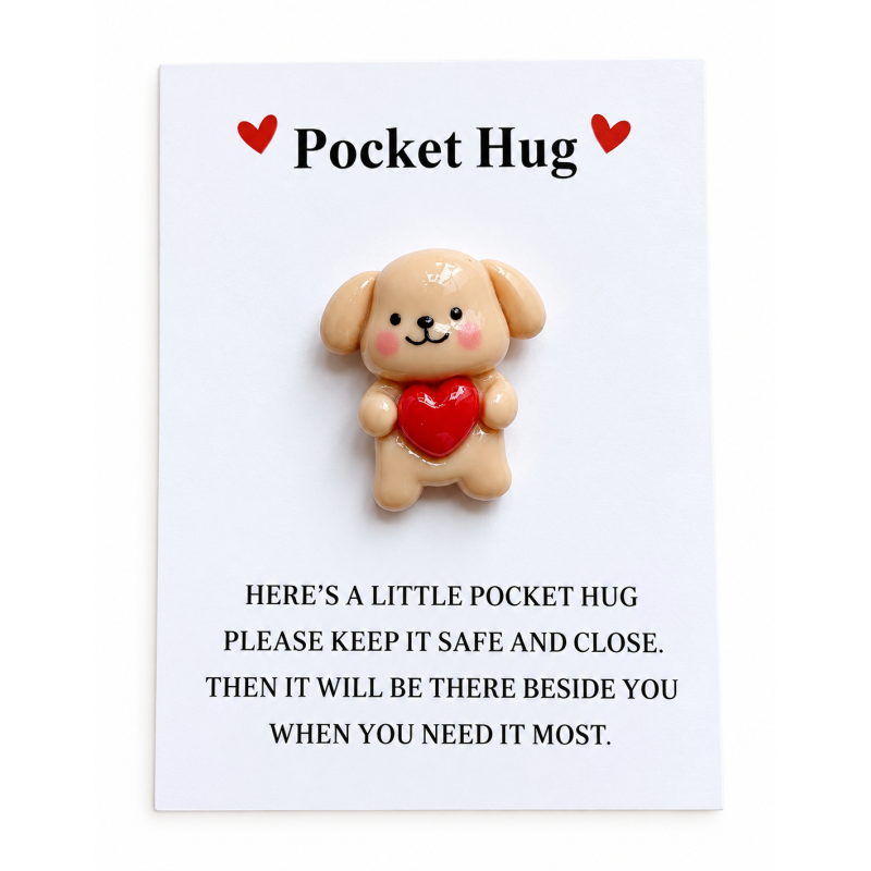 Pocket Hug Hondje met Hart