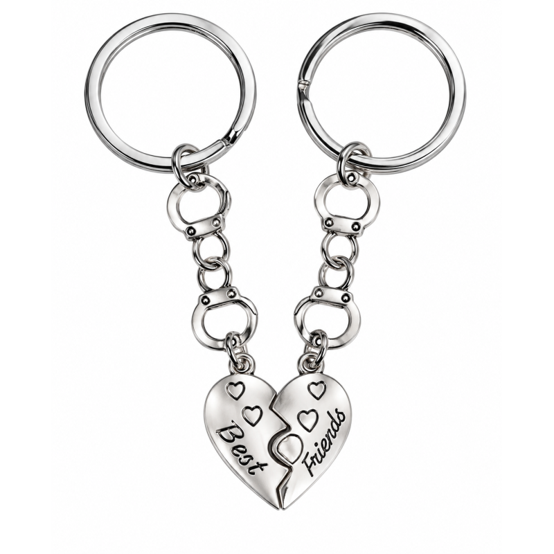 Set van 2 Sleutelhangers, Best friends, Hartjes