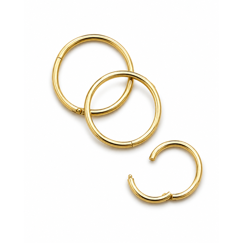 Neuspiercing Neusring glad Goudkleurig