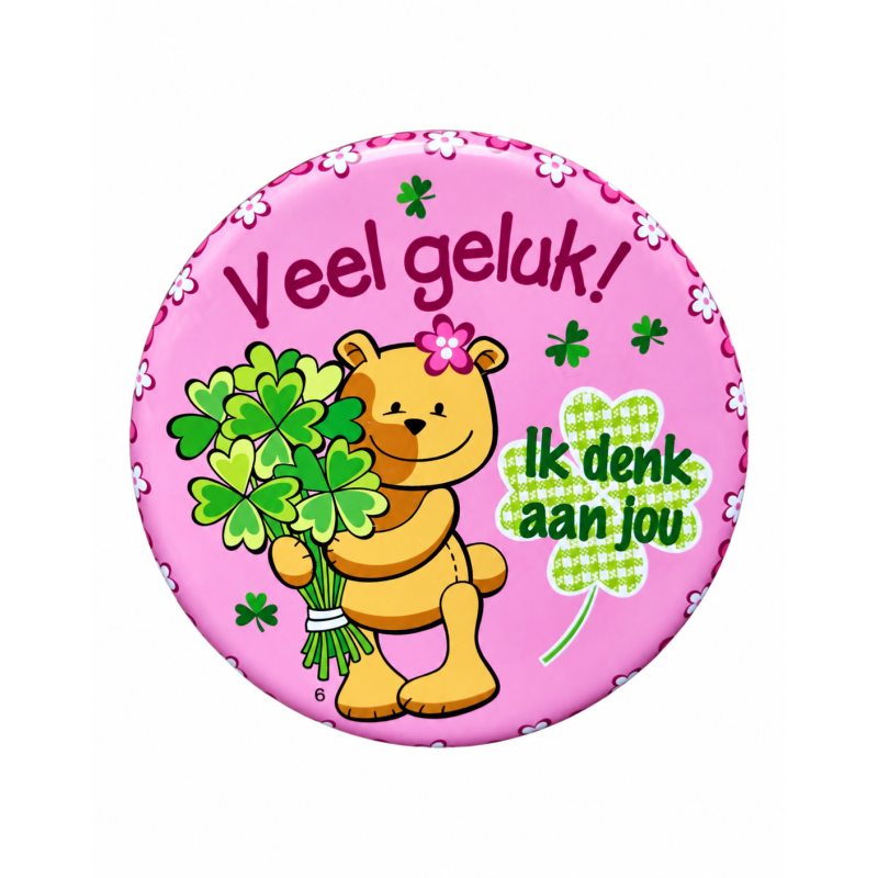 Blikje met tekst beertjes, Veel geluk