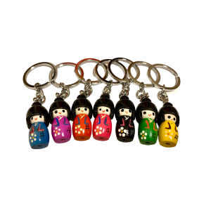 Sleutelhanger Kokeshi Japans Gelukspoppetje Sleutelhanger Kokeshi Japans Gelukspoppetje