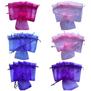 Organza zakje 7x9cm Roze en Paars Organza zakje 7x9cm Roze en Paars