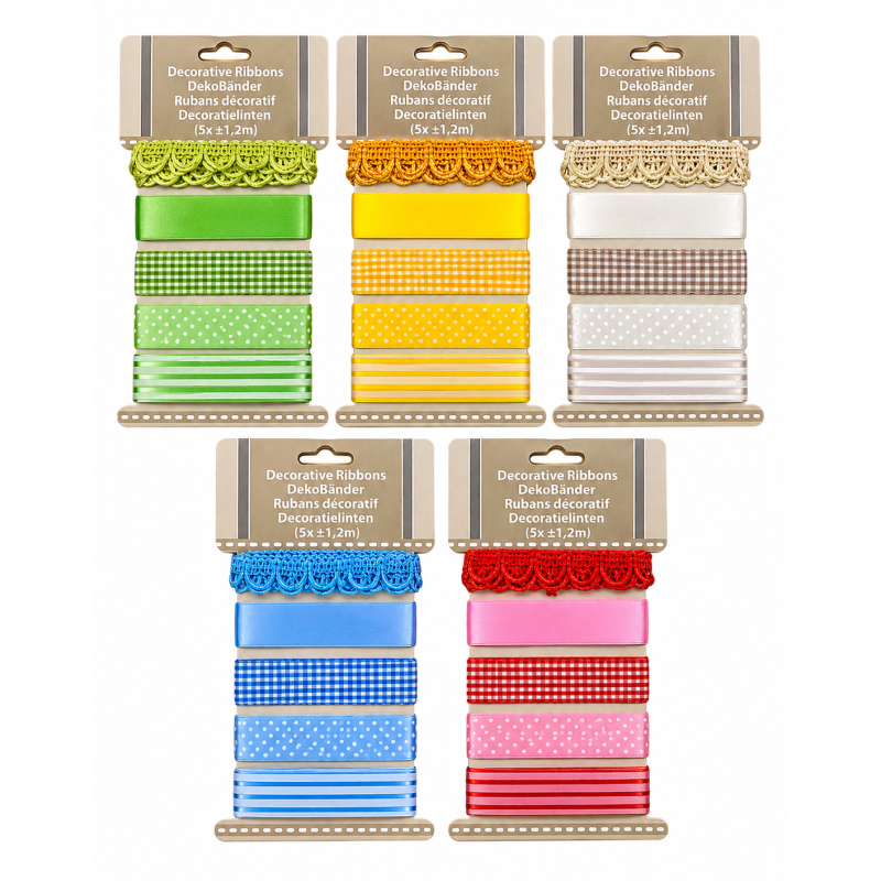 Decoratie linten 5 stuks (kleuren)