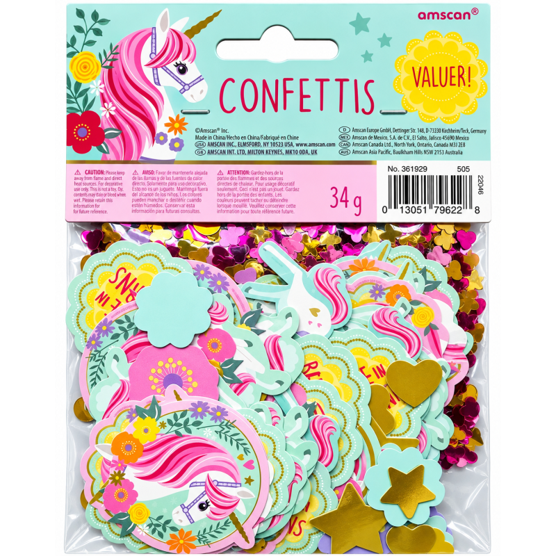 Unicorn Confetti pastel
