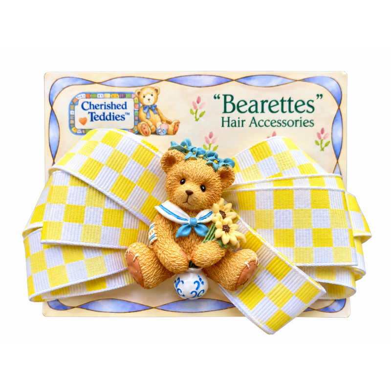Cherished Teddies Bearettes Hair Accessoires Strik Geel