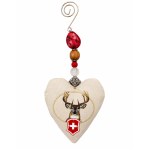 Kerst hanger Hart met Rendier 
