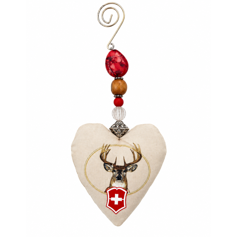 Kerst hanger Hart met Rendier 