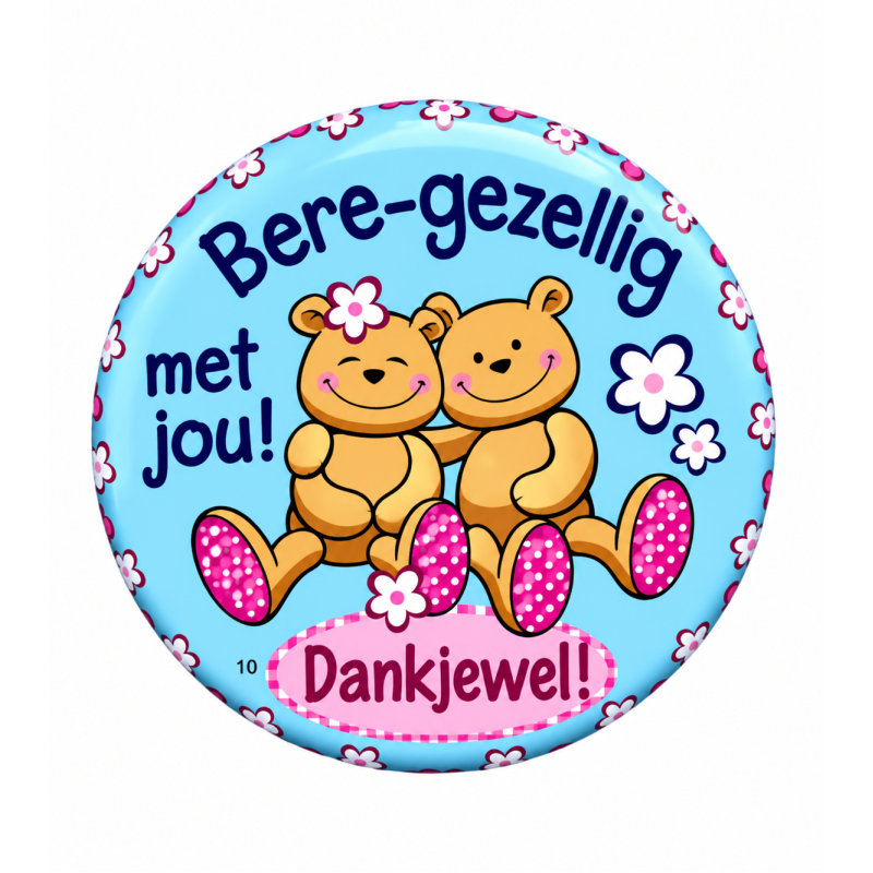 Blikje met tekst beertjes, Beregezellig met jou