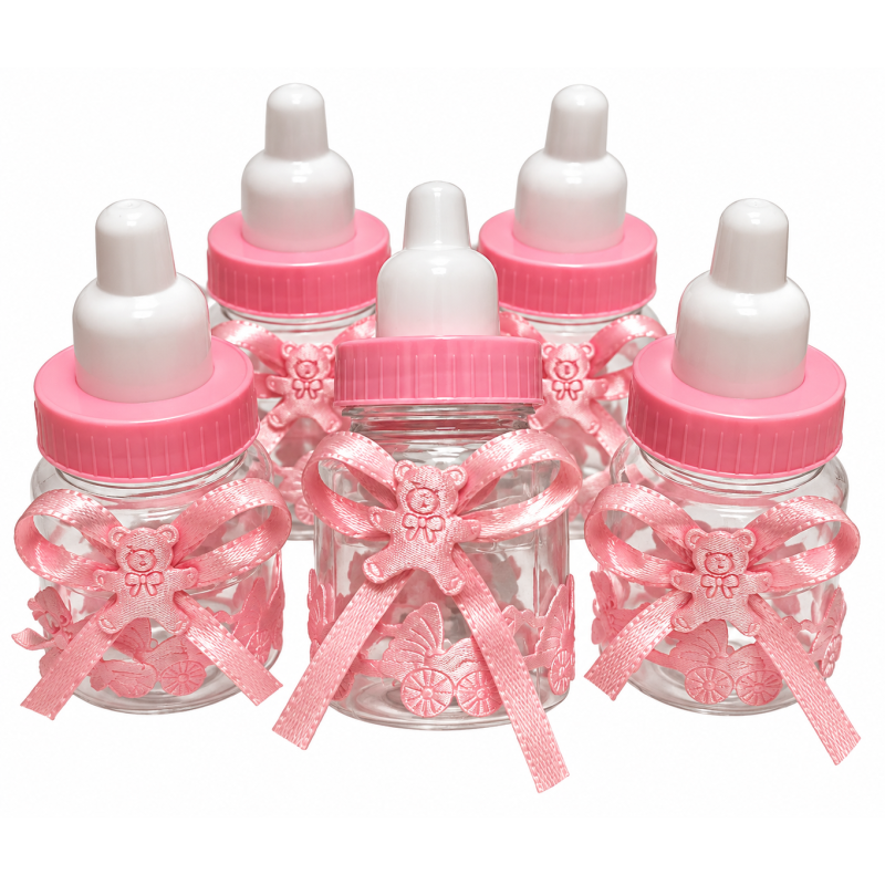 Baby flesje Roze met strik