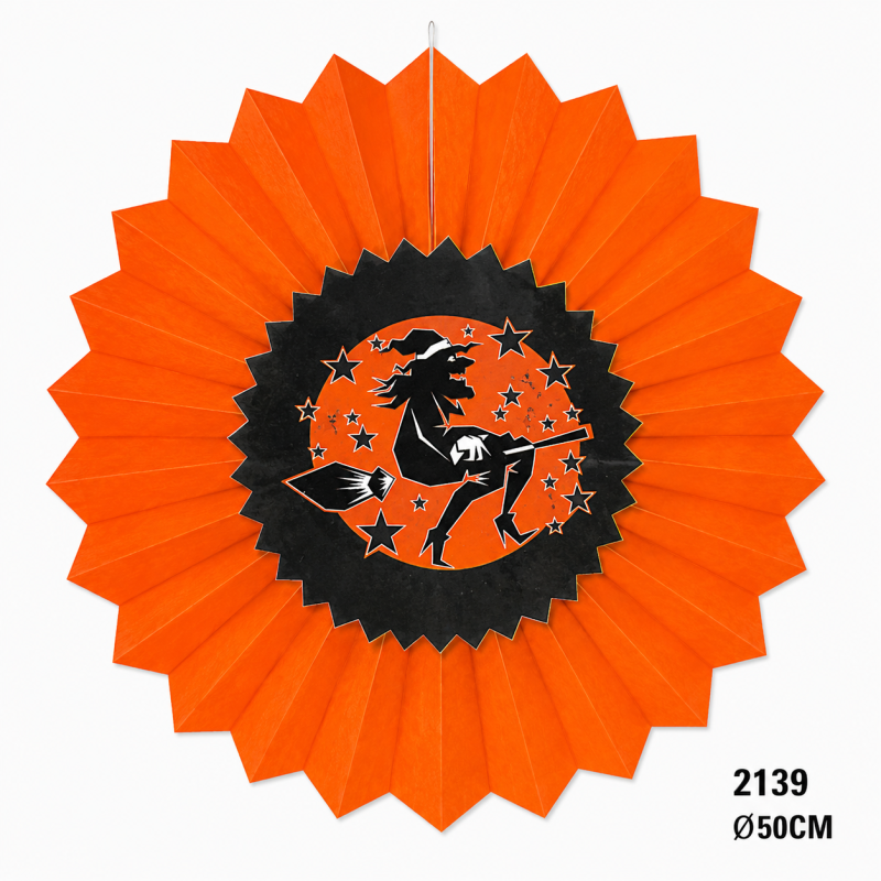 Halloween decoratie Heks Oranje 50cm
