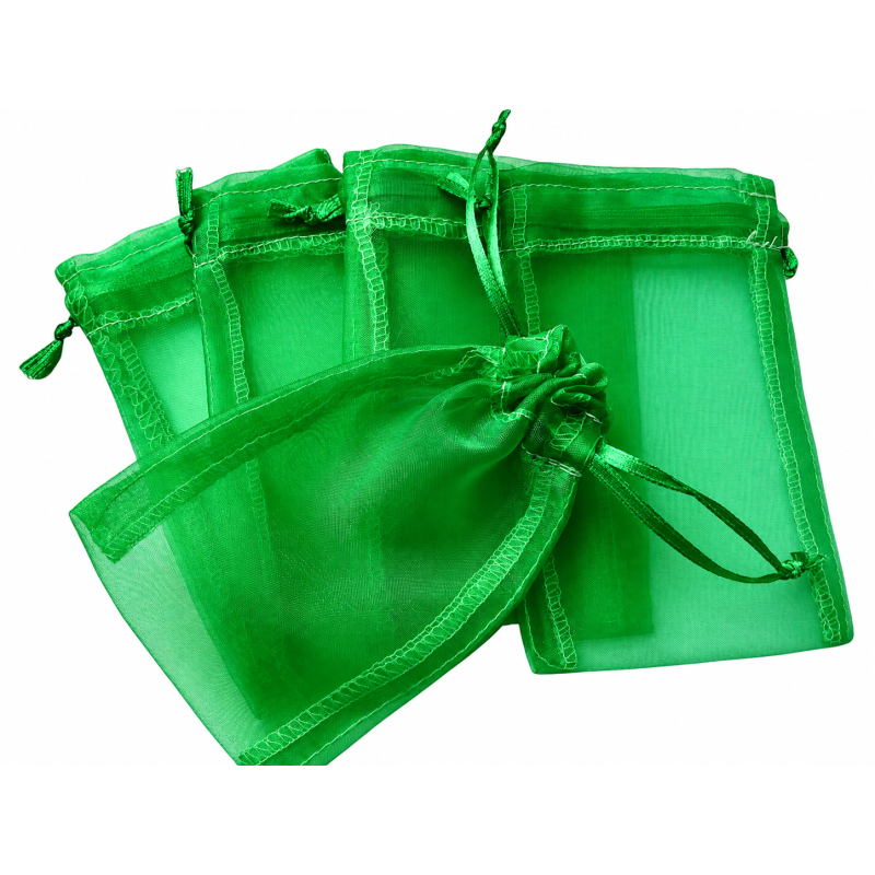 Organza zakje 8,5x13cm Groen