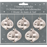 Kerstballen Knutselen Zilverkleurig 5 stuks