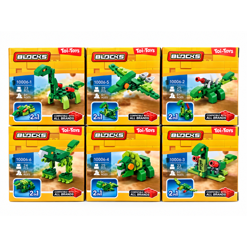 Toi-Toys 2 in 1 Dino Blocks 