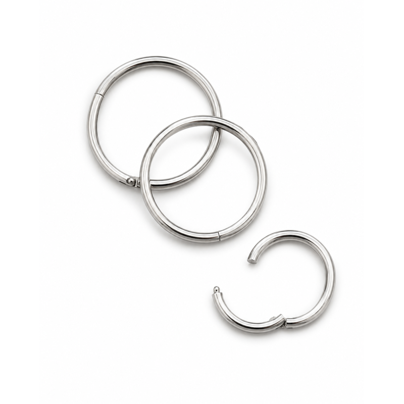 Neuspiercing Neusring glad Zilverkleurig