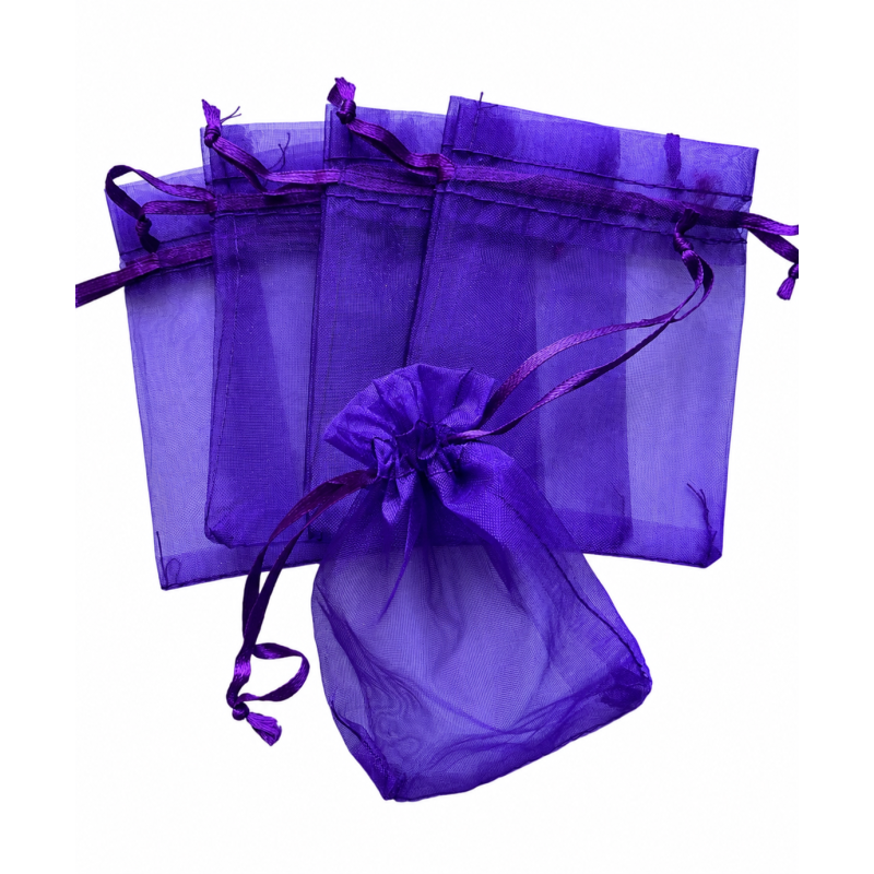 Organza zakje 7x9cm Paars