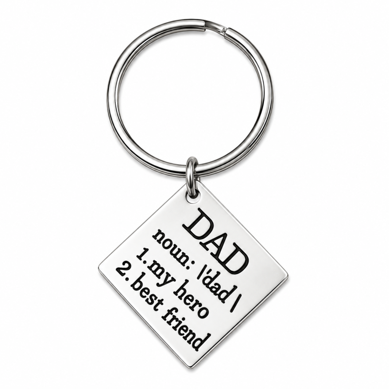 Sleutelhanger Vaderdag "Dad my hero, best friend"
