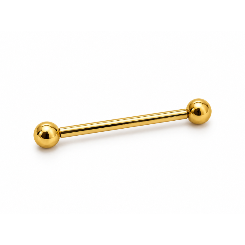 Straight Barbell 14x1.2x3mm Goudkleurig