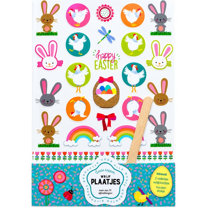 Happy easter Wrijfplaatjes Pasen 