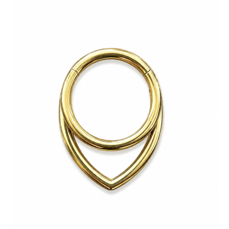 Piercing ring Goudkleurig Glad Puntig