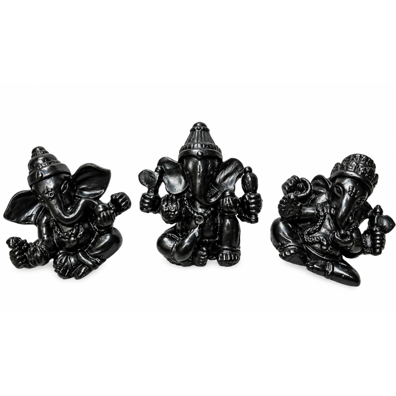 3 delige set Ganesha beeldjes