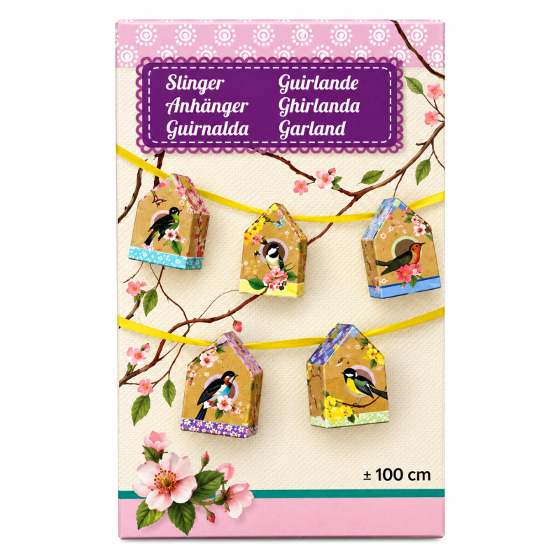 Knutseldoosje Lente slinger Vogelhuisje