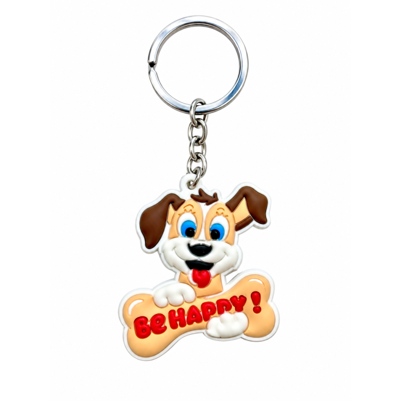 Sleutelhanger Hondje Be happy