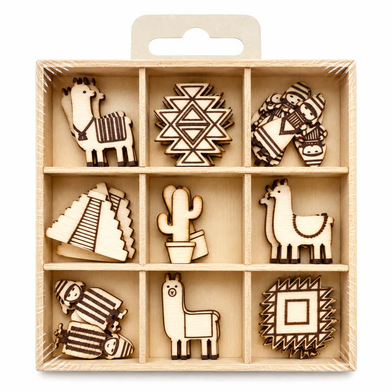 Artemio Houten hobbie figuurtjes 27 stuks