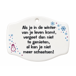 Sweet Lake Collection Spreuk Tegel Magneet "In de winter van je leven"