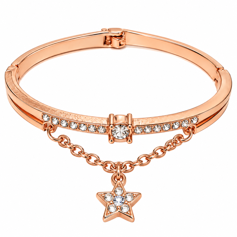 Armbandje Rose met Ster en steentjes