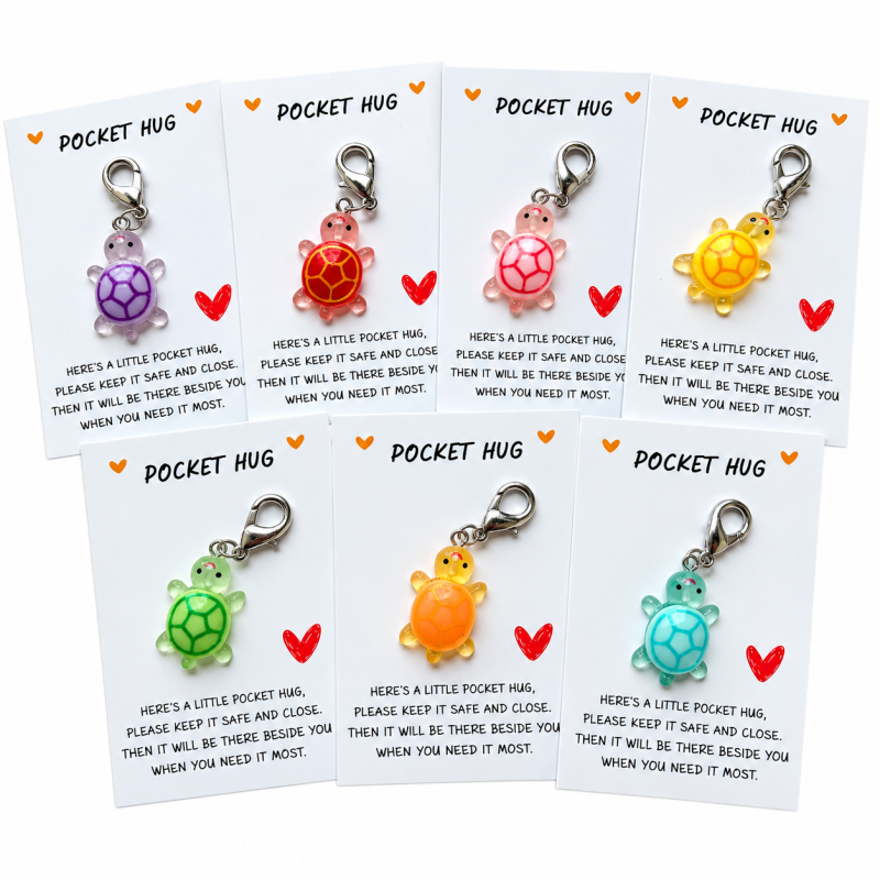 Pocket Hug met sleutelhanger Schildpad